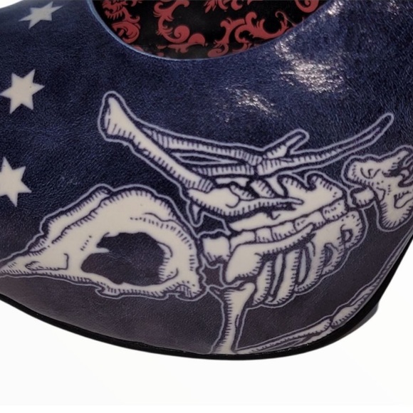 Ashen Bird Skeleton Too Fast Heels Size 7 - Picture 7 of 8